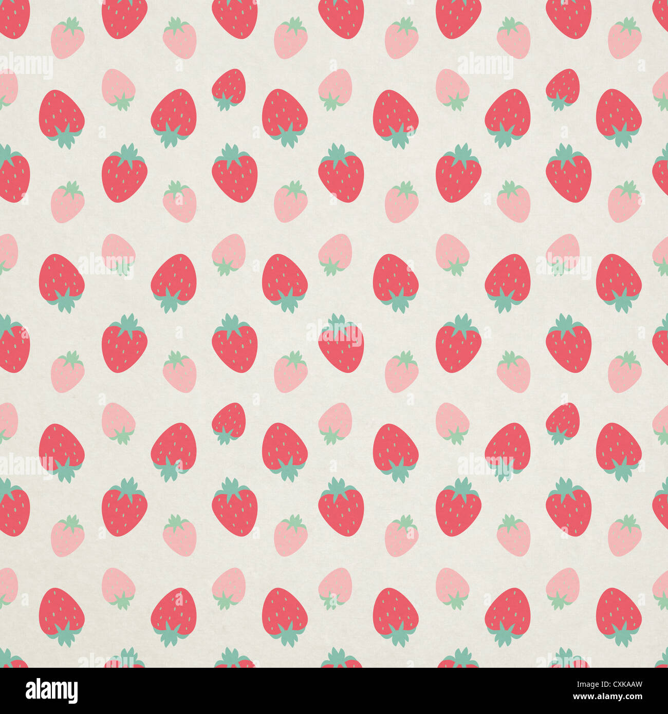 Carino seamless pattern di fragola Foto Stock