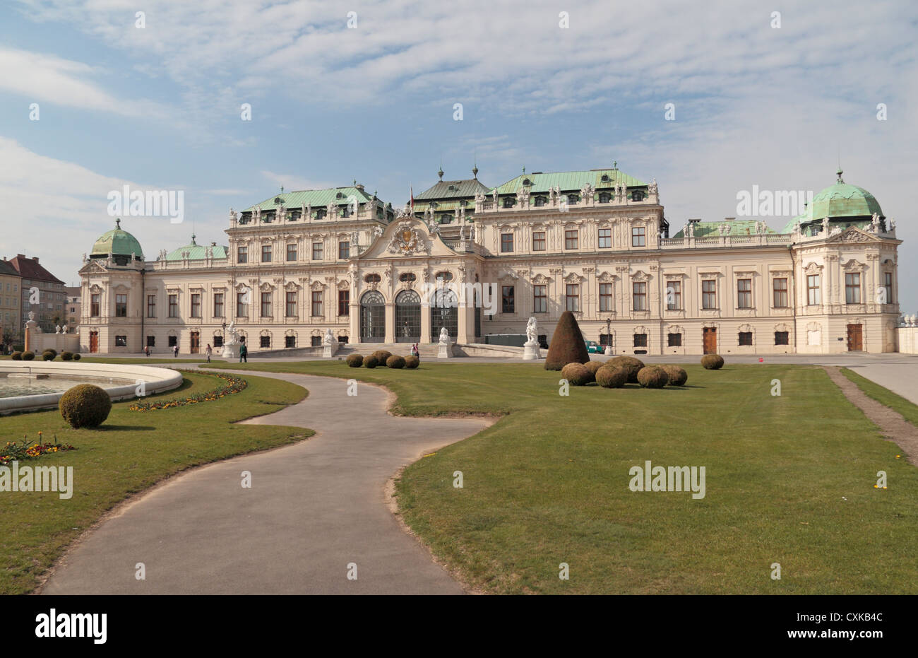 Il Belvedere superiore () Oberes Belvedere, Vienna (Vienna), Austria. Foto Stock
