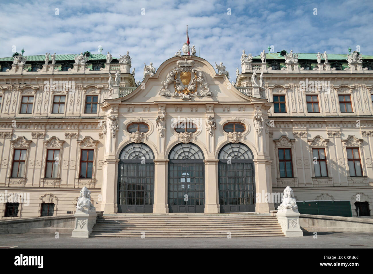 Ingresso al Belvedere superiore () Oberes Belvedere, Vienna (Vienna), Austria. Foto Stock