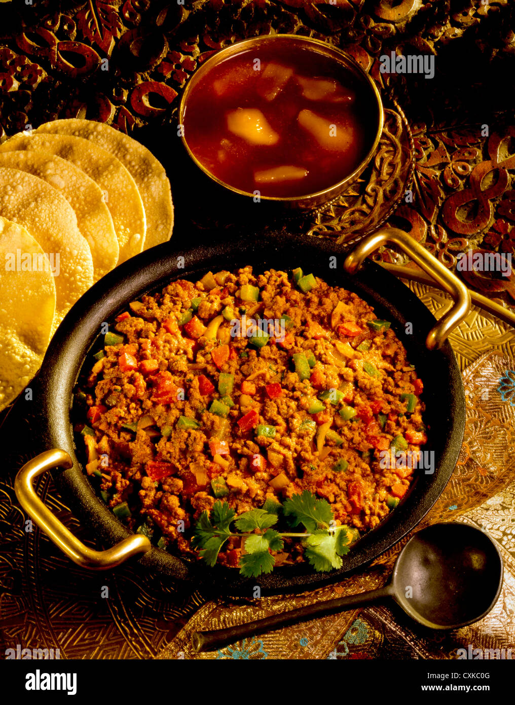 Il curry indiano piatto Foto Stock