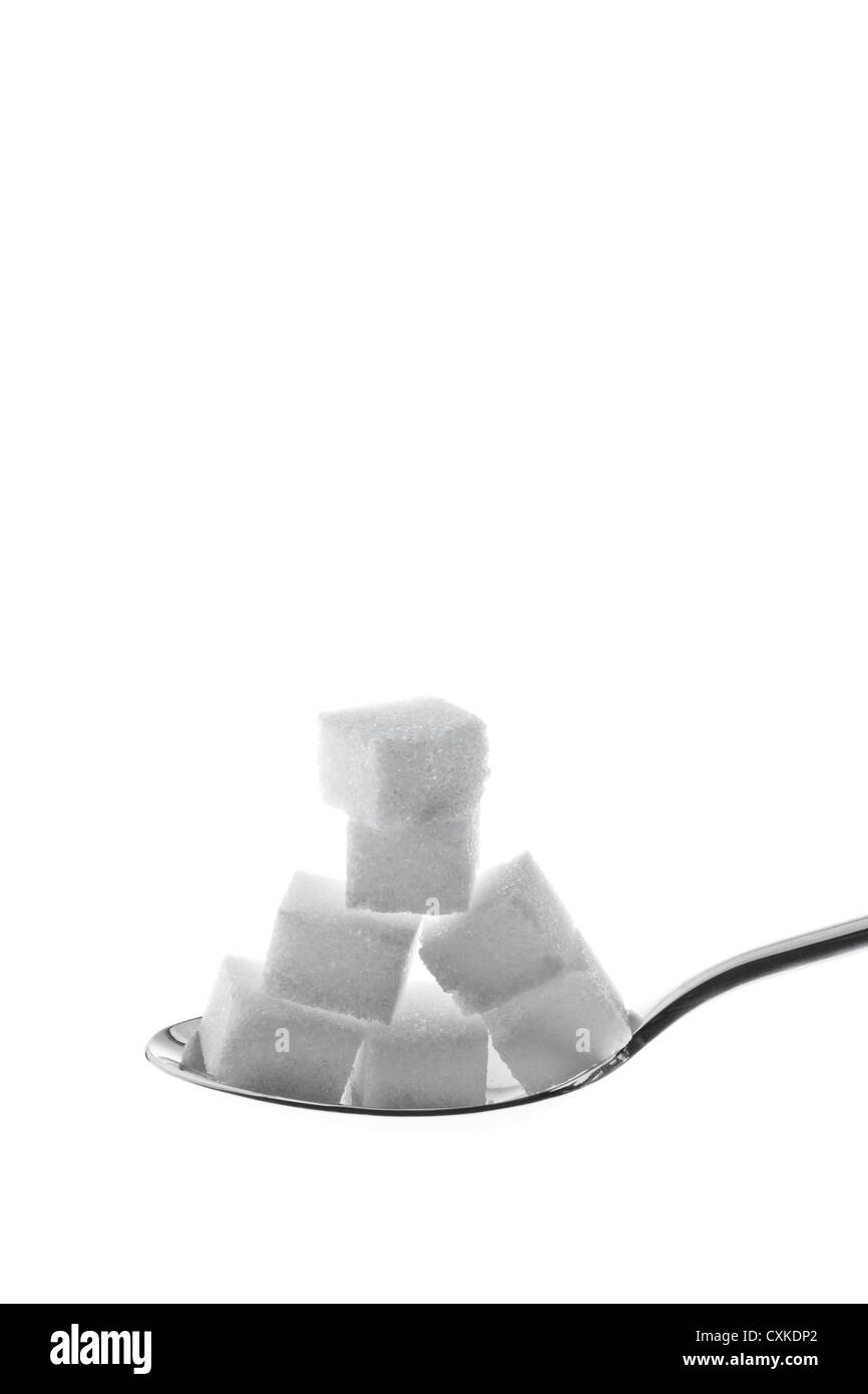Molti pezzi di zucchero per un dolce Foto Stock