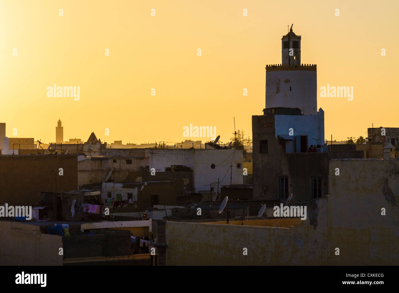 Tramonto su El Jadida, atlantica del Marocco Foto Stock