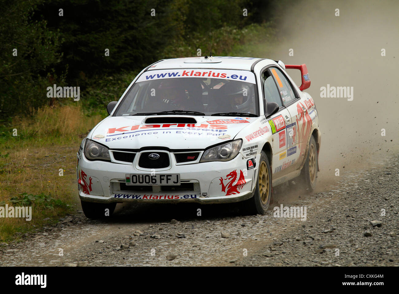 WRC 2012, Galles, Subaru rally car Foto Stock