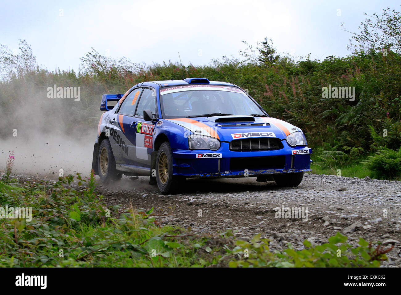 WRC 2012, Galles, Subaru rally car Foto Stock