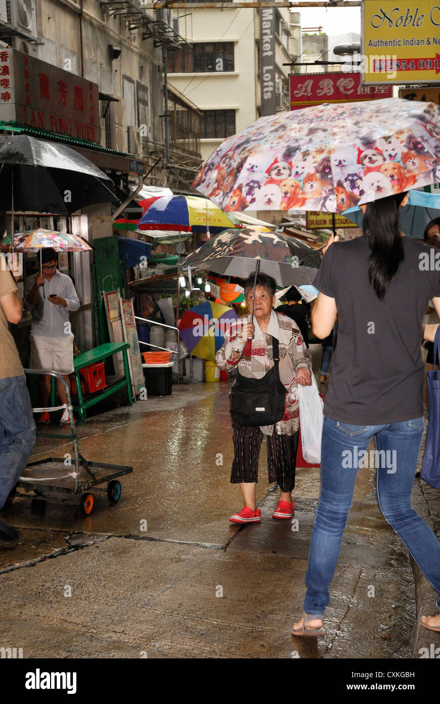 Hong Kong street scene. Foto Stock