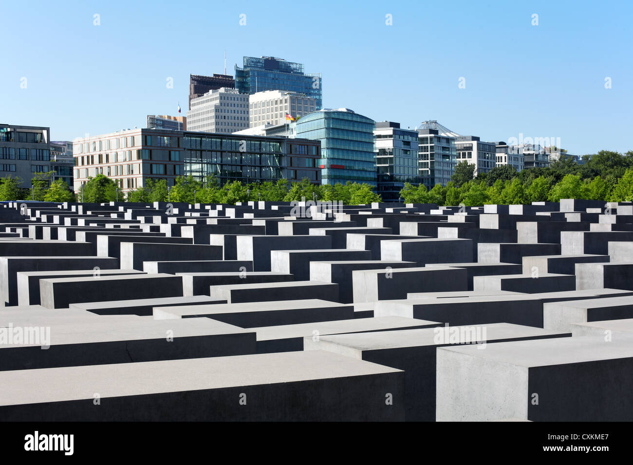 Il memoriale dell'Olocausto a Berlino Foto Stock