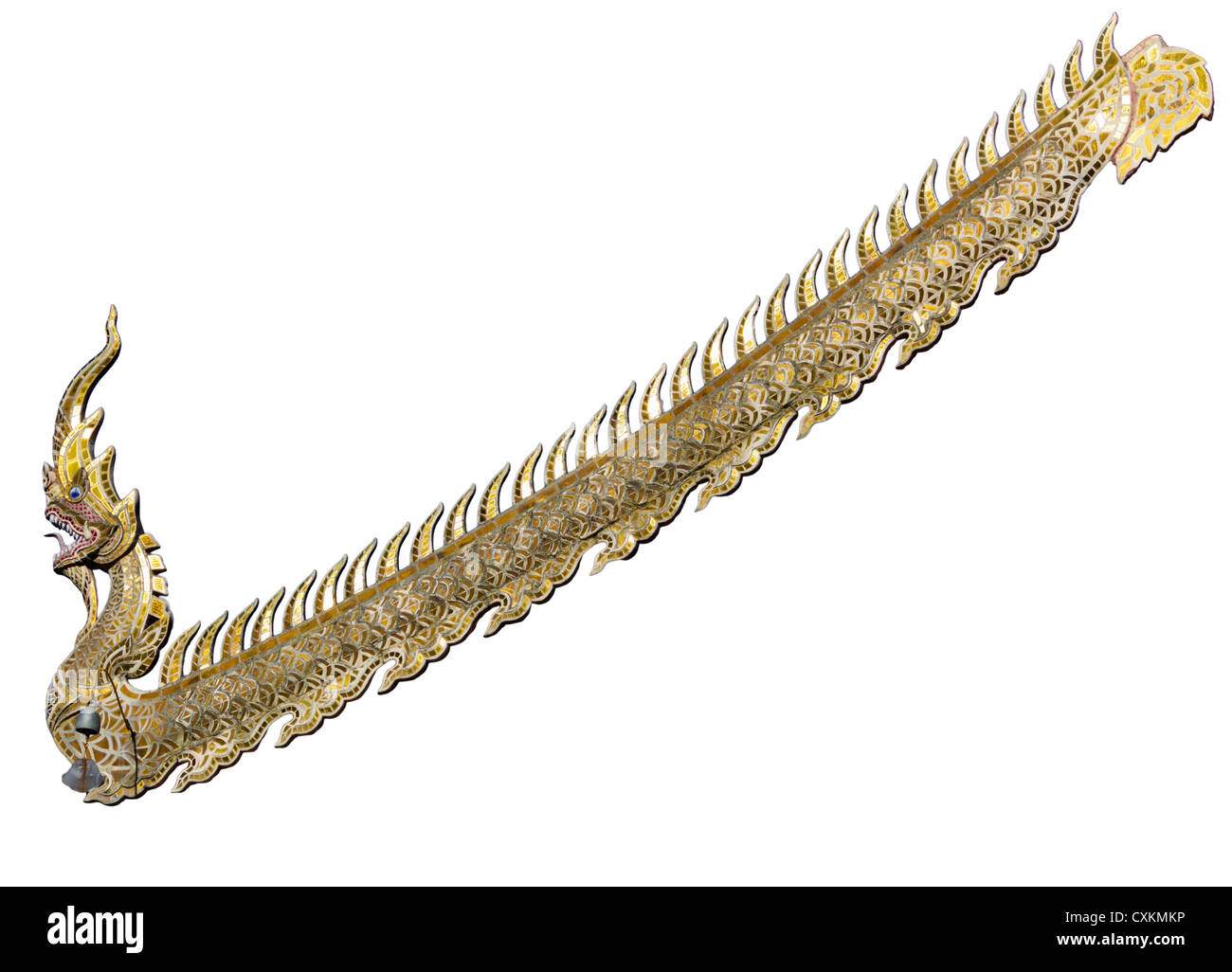 Buddista di un tetto a due spioventi in generale della Thailandia tempio (wat). Foto Stock