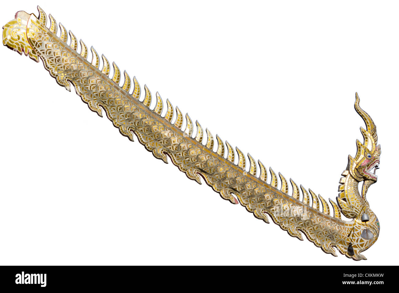 Buddista di un tetto a due spioventi in generale della Thailandia tempio (wat). Foto Stock