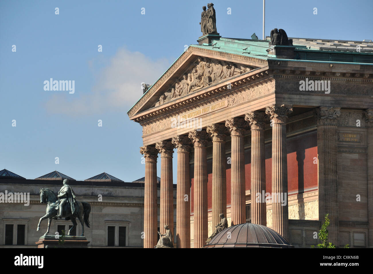 Friedrich Wilhelm IV statua equestre, vecchia galleria nazionale, l'Isola dei Musei di Berlino, Germania Foto Stock
