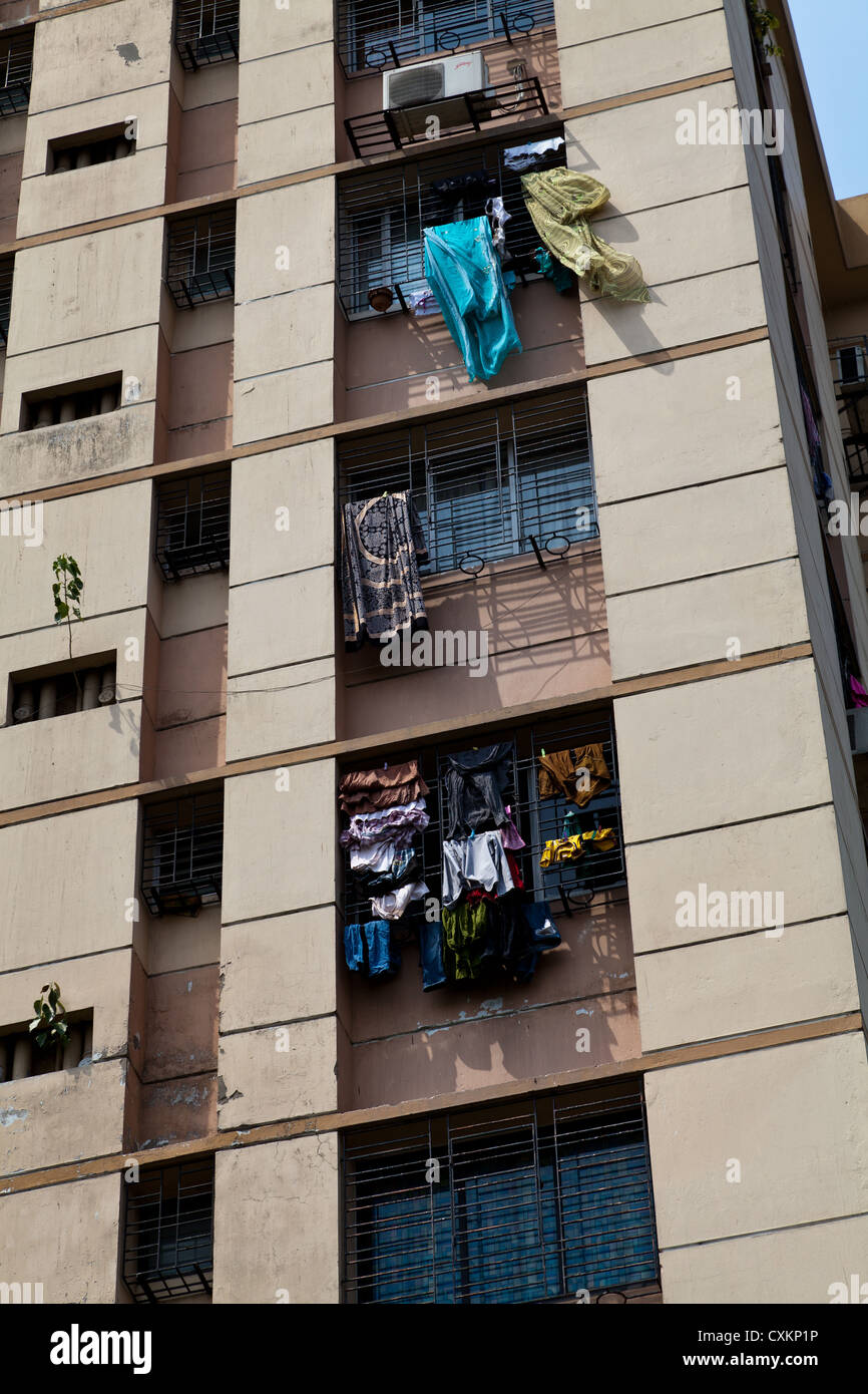 La facciata della casa in Kolkata Foto Stock