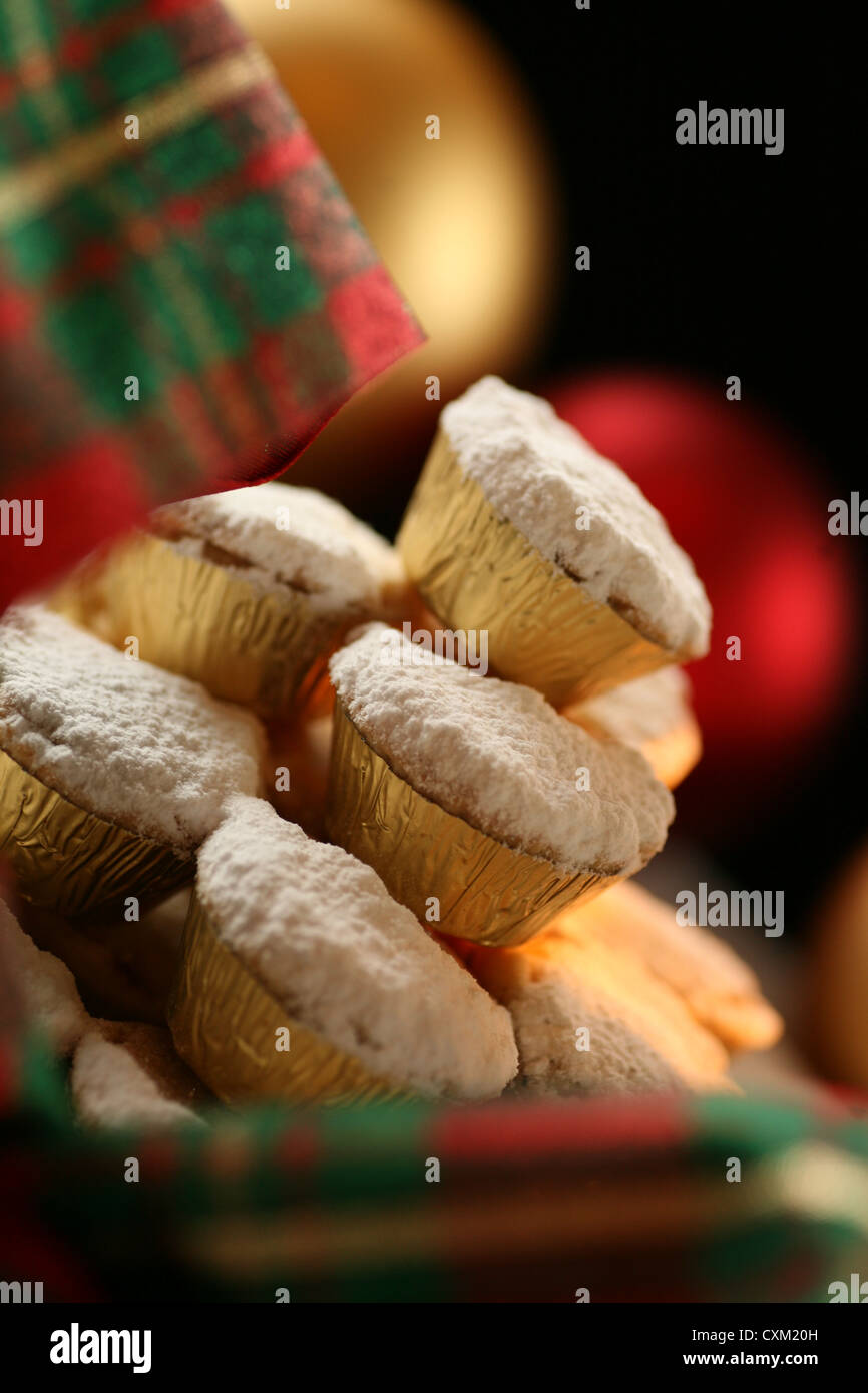 Natale pasticci di carne macinata Foto Stock