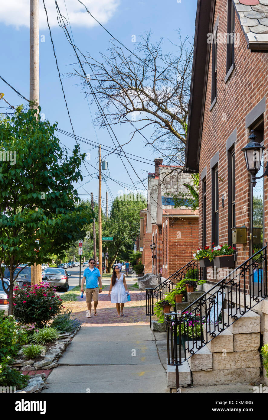 A sud la 3a strada nel villaggio tedesco distretto, Columbus, Ohio, Stati Uniti d'America Foto Stock