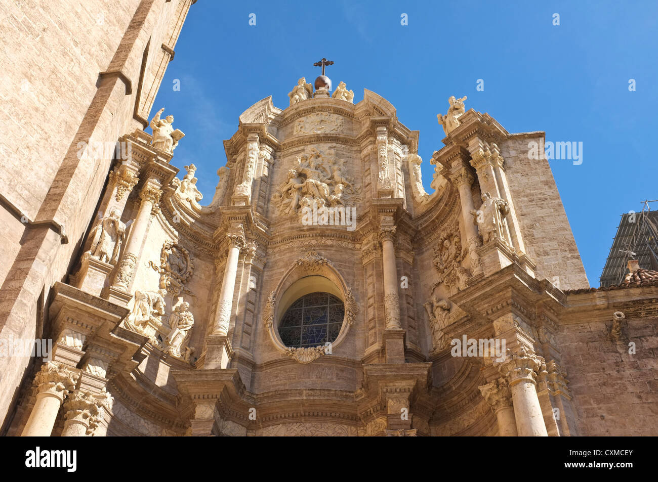 Architettura dettaglio, Cattedrale di Valencia Spagna Foto Stock