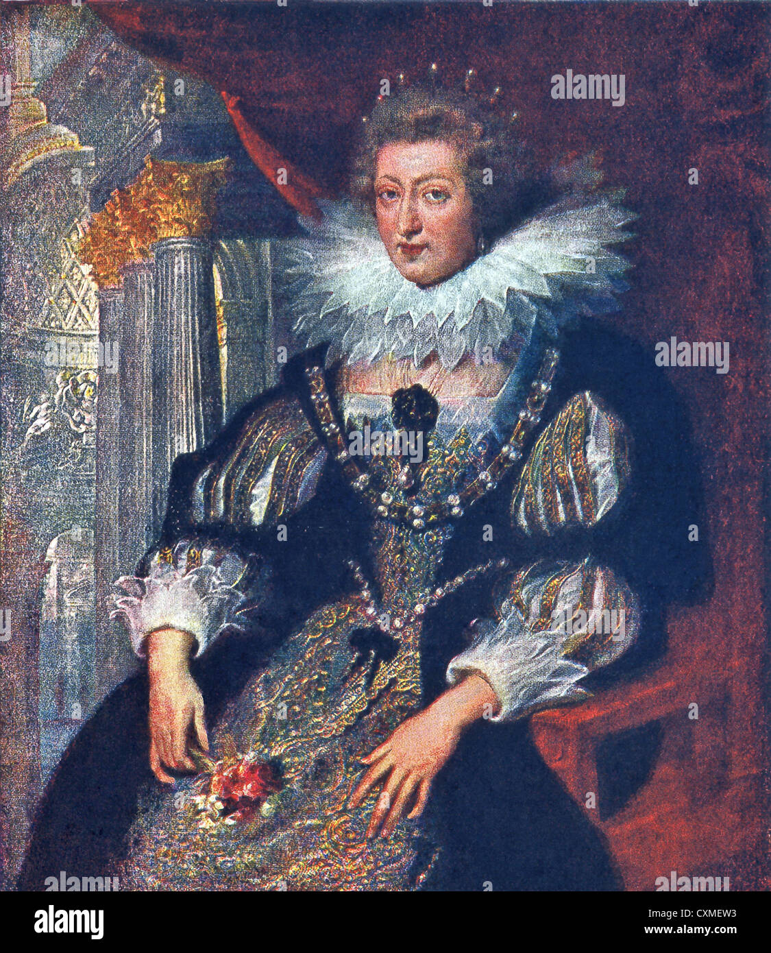 Elisabetta di Francia, qui dipinta da Rubens, sposò Filippo IV di Spagna e divenne regina di Spagna. Foto Stock