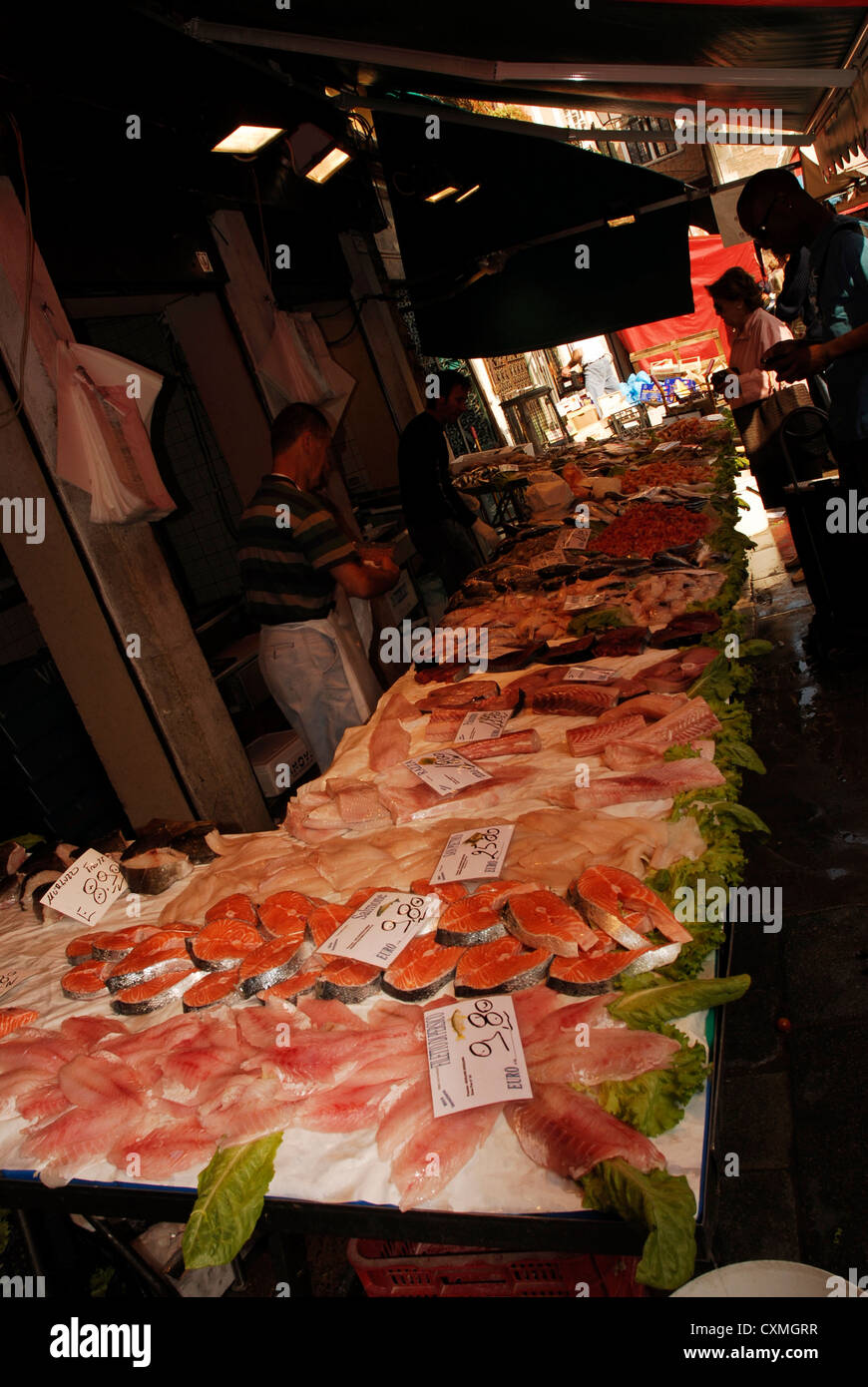 Vedute di Venezia, Piazza San Marco e i canali e vicoli. Foto Stock