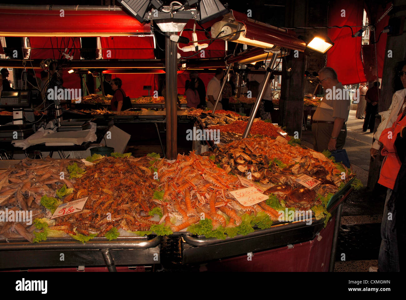 Vedute di Venezia, Piazza San Marco e i canali e vicoli. Foto Stock