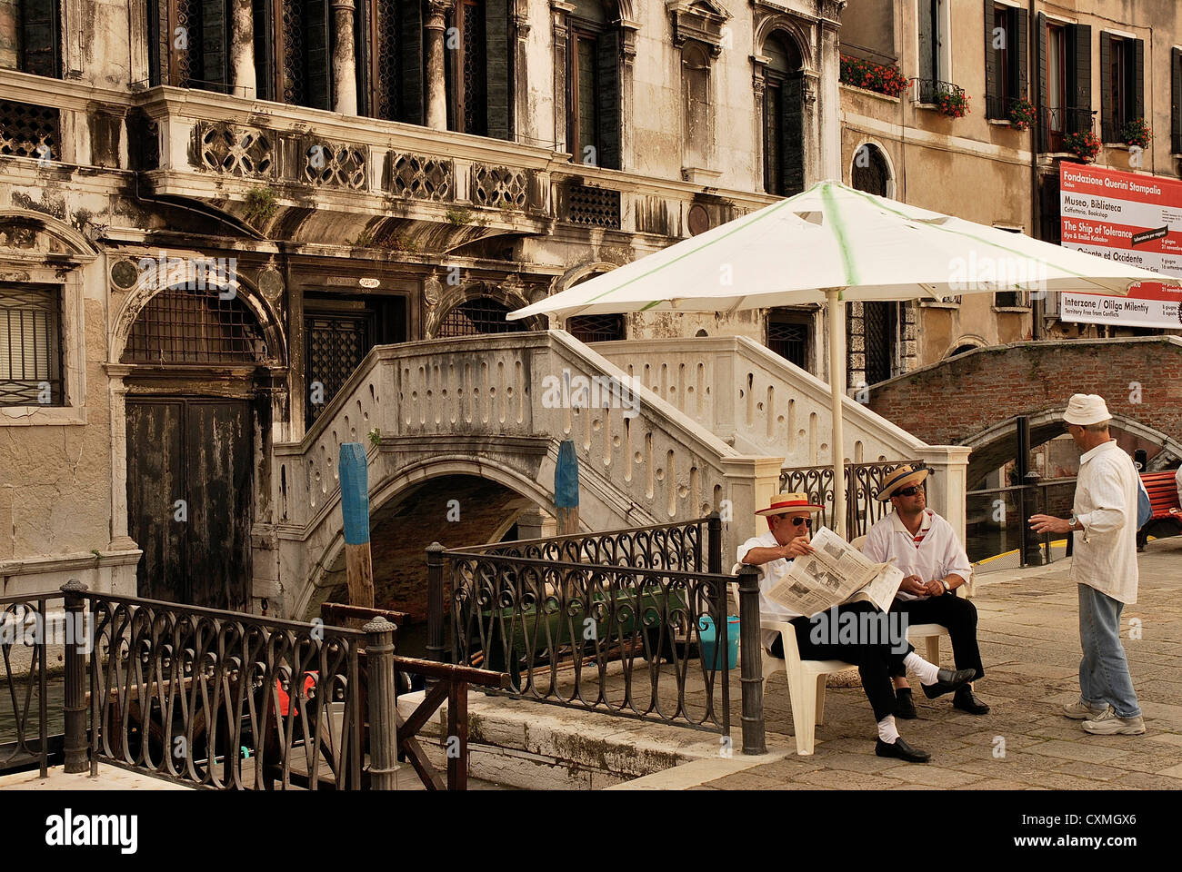 Vedute di Venezia, Piazza San Marco e i canali e vicoli. Foto Stock