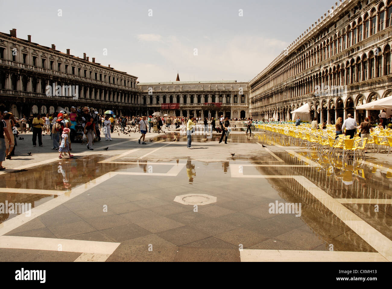 Vedute di Venezia, Piazza San Marco e i canali e vicoli. Foto Stock