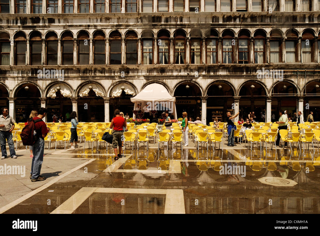 Vedute di Venezia, Piazza San Marco e i canali e vicoli. Foto Stock
