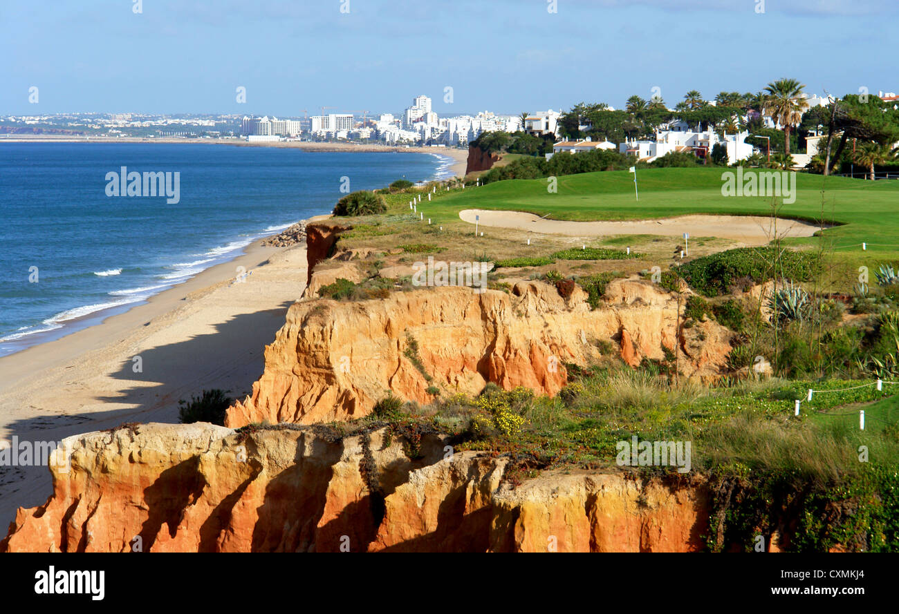 Algarve golf scenario costiero, Portogallo Foto Stock