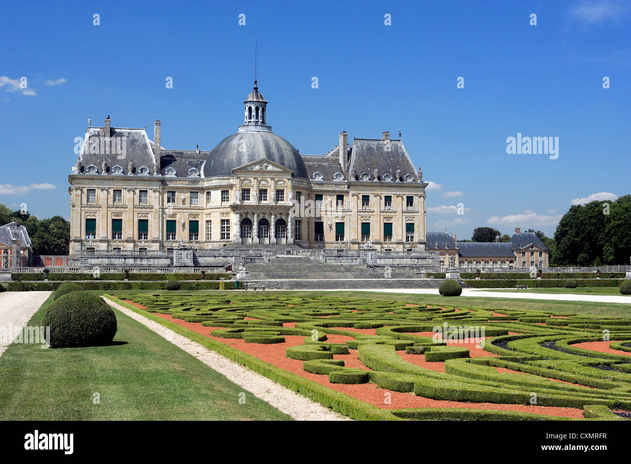 Il Château de Vaux-le-Vicomte, nel sud di Parigi, Francia Foto Stock