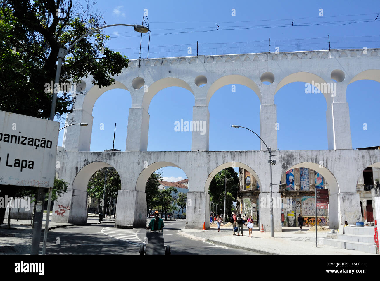 Rio de Janeiro, Lapa zona, Brasile, Sud America', Lapa Arches Foto Stock