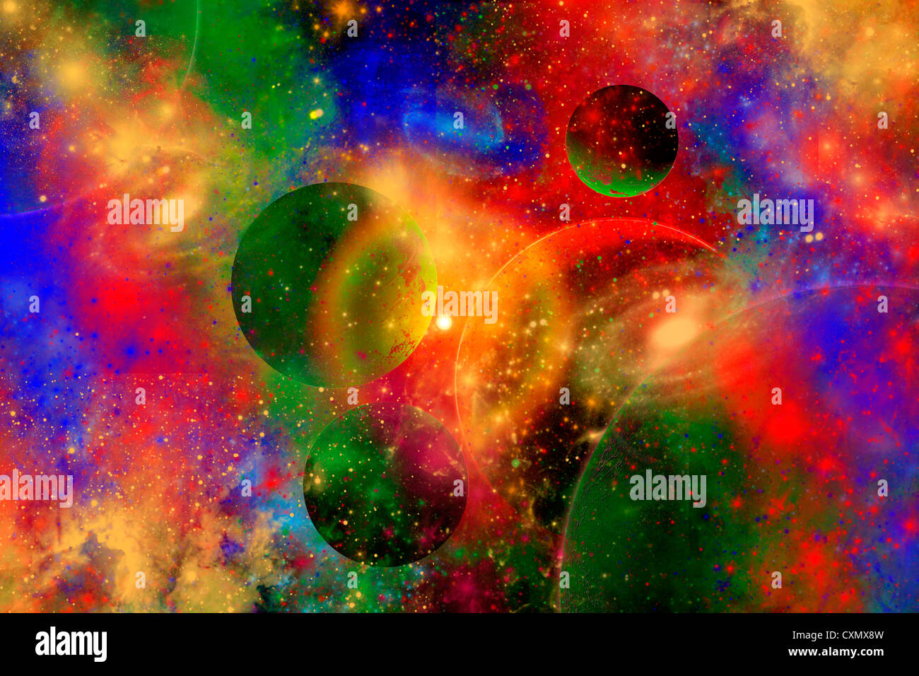 Data di nascita di polvere di stelle. Una nebulosa gassosa,il luogo di nascita di nuove stelle e pianeti. Foto Stock
