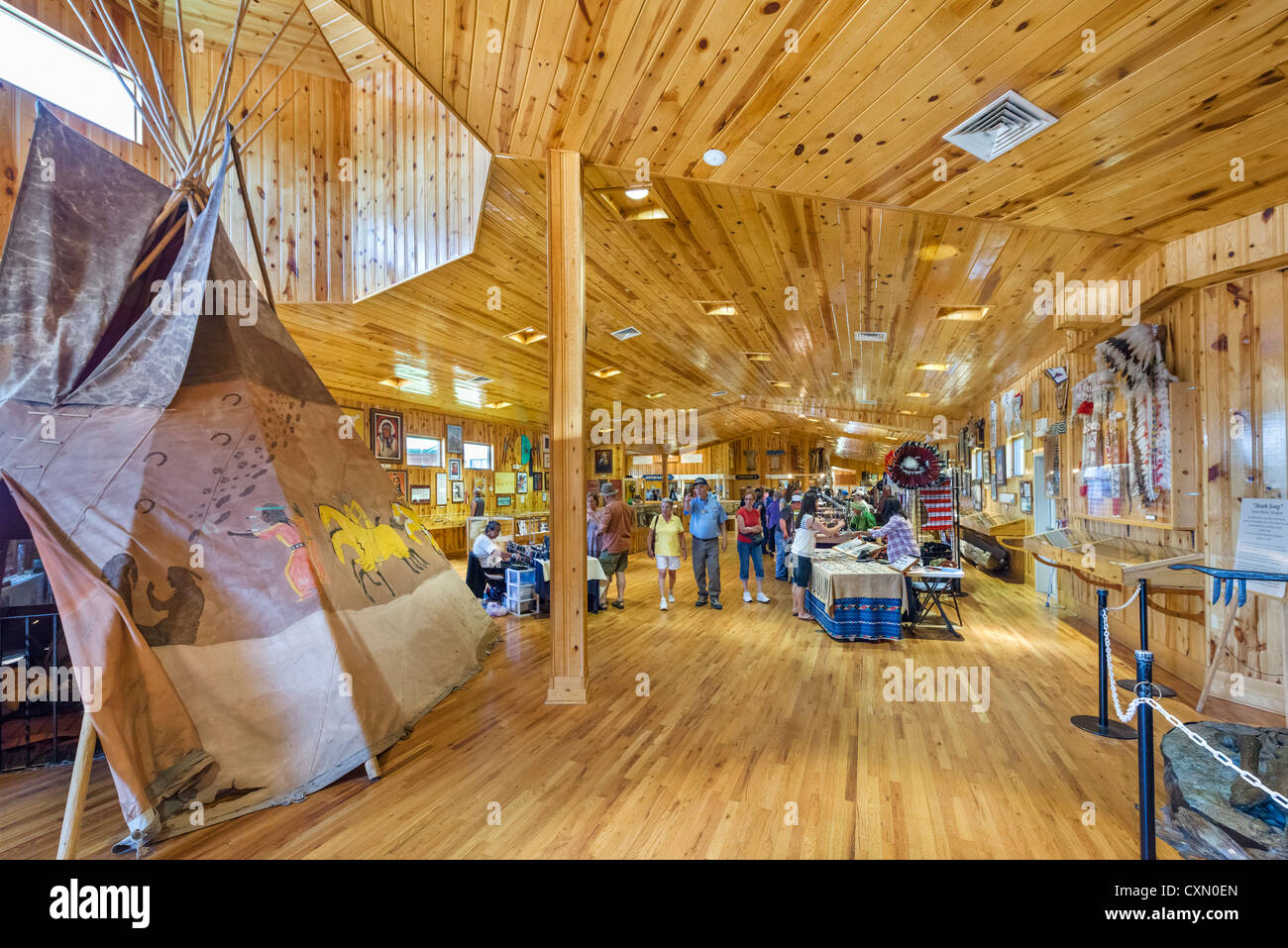 Interno del complesso dei visitatori al Crazy Horse Memorial, Custer County, Black Hills, Dakota del Sud, STATI UNITI D'AMERICA Foto Stock