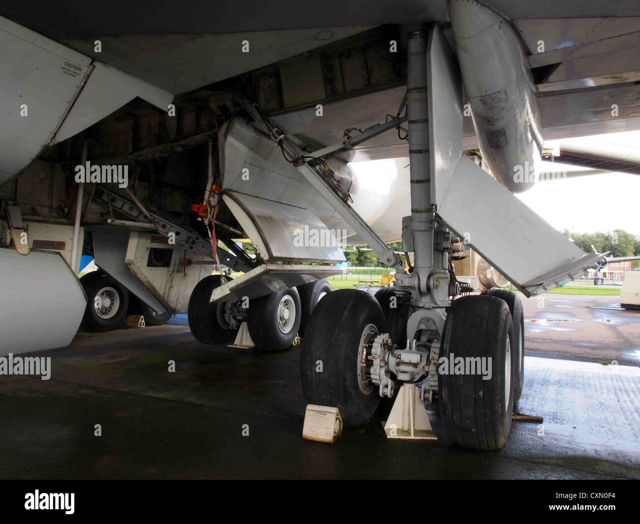 Boeing 747 Main landing gear Foto Stock