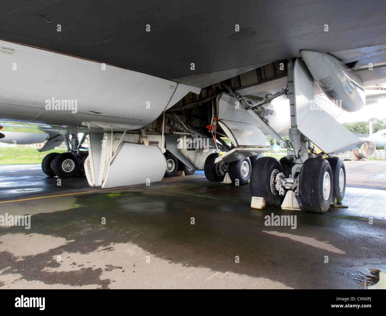 Boeing 747 Main landing gear Foto Stock