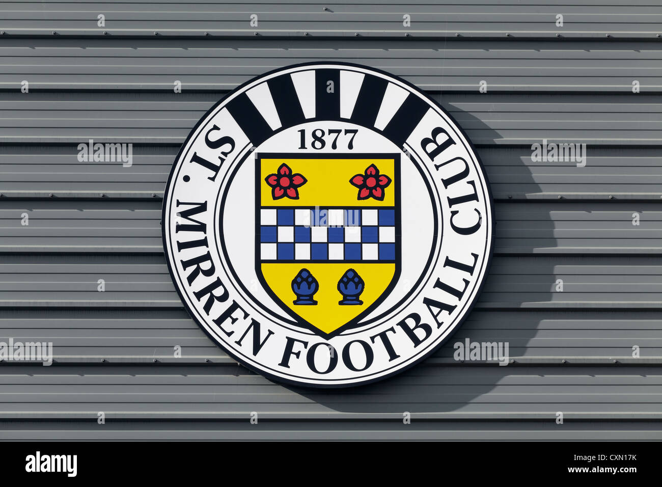 Badge Saint Mirren Football Club, Scozia, Regno Unito Foto Stock