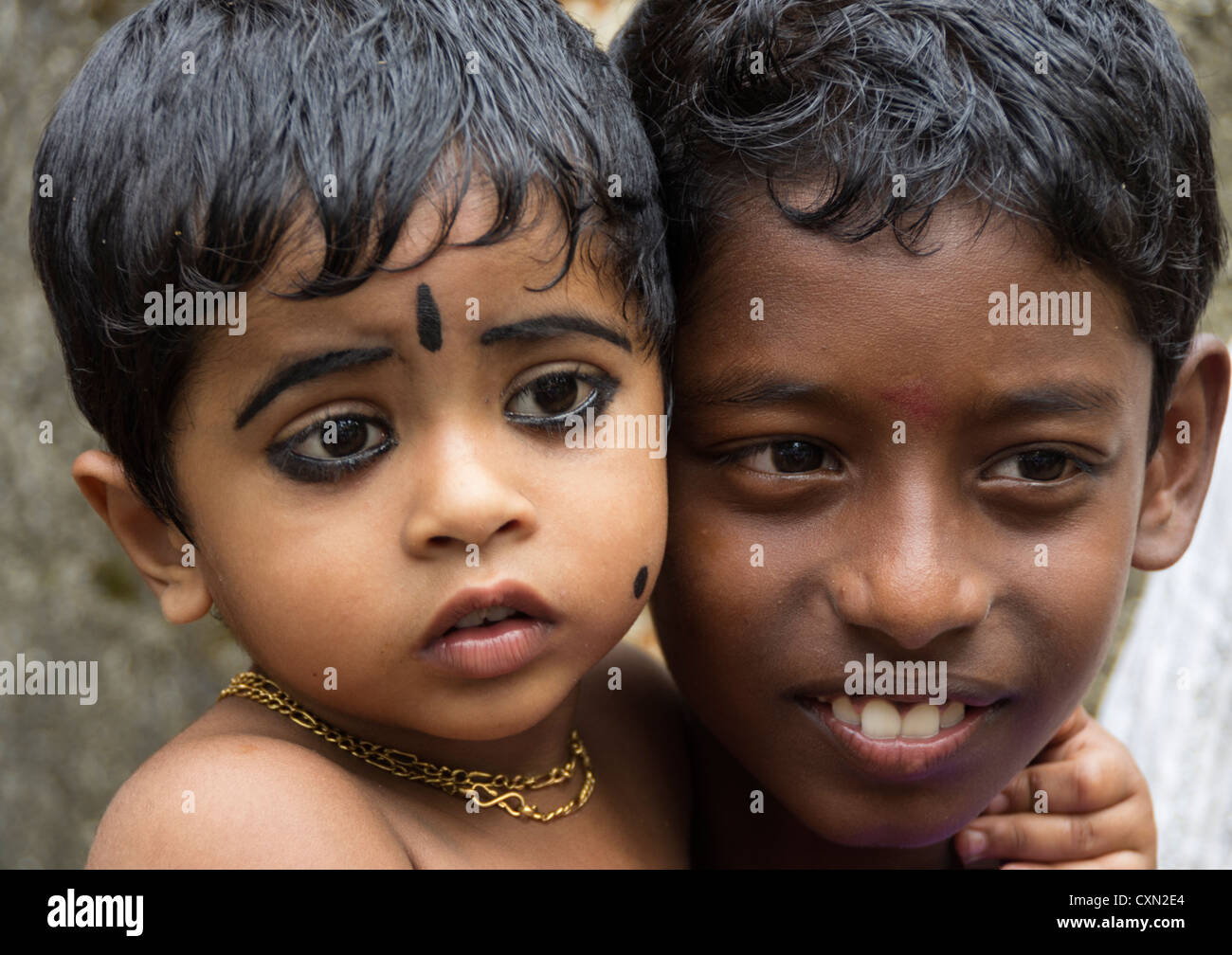 Due fratelli del Kerala Foto Stock