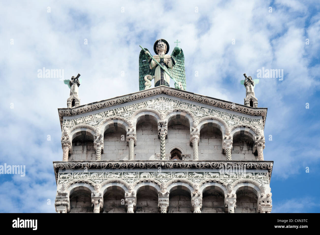 Lucca San Michele in Foro Basilica Cattedrale Foto Stock