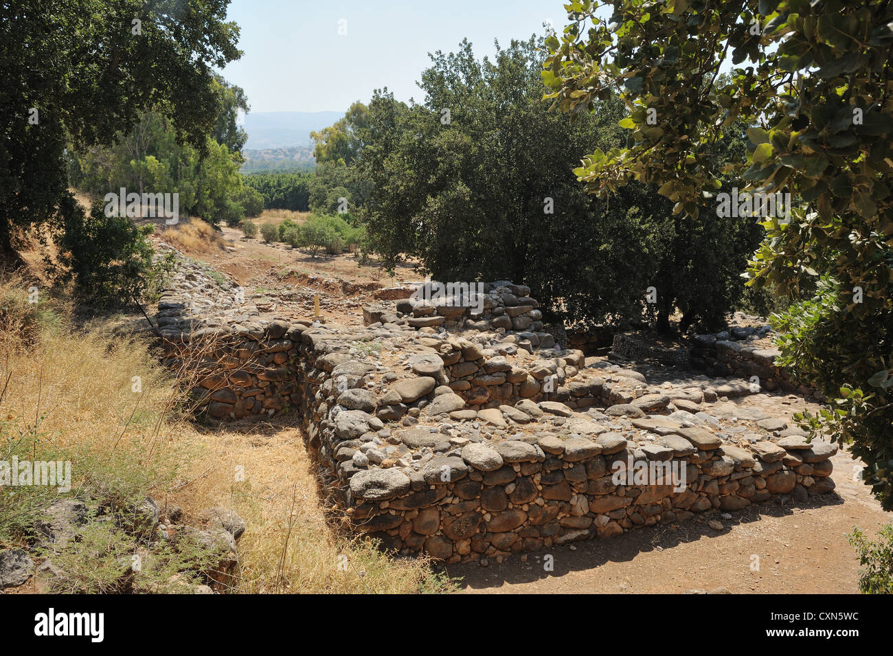 Gli scavi della città dal re Davide nel nord di Israele. Foto Stock