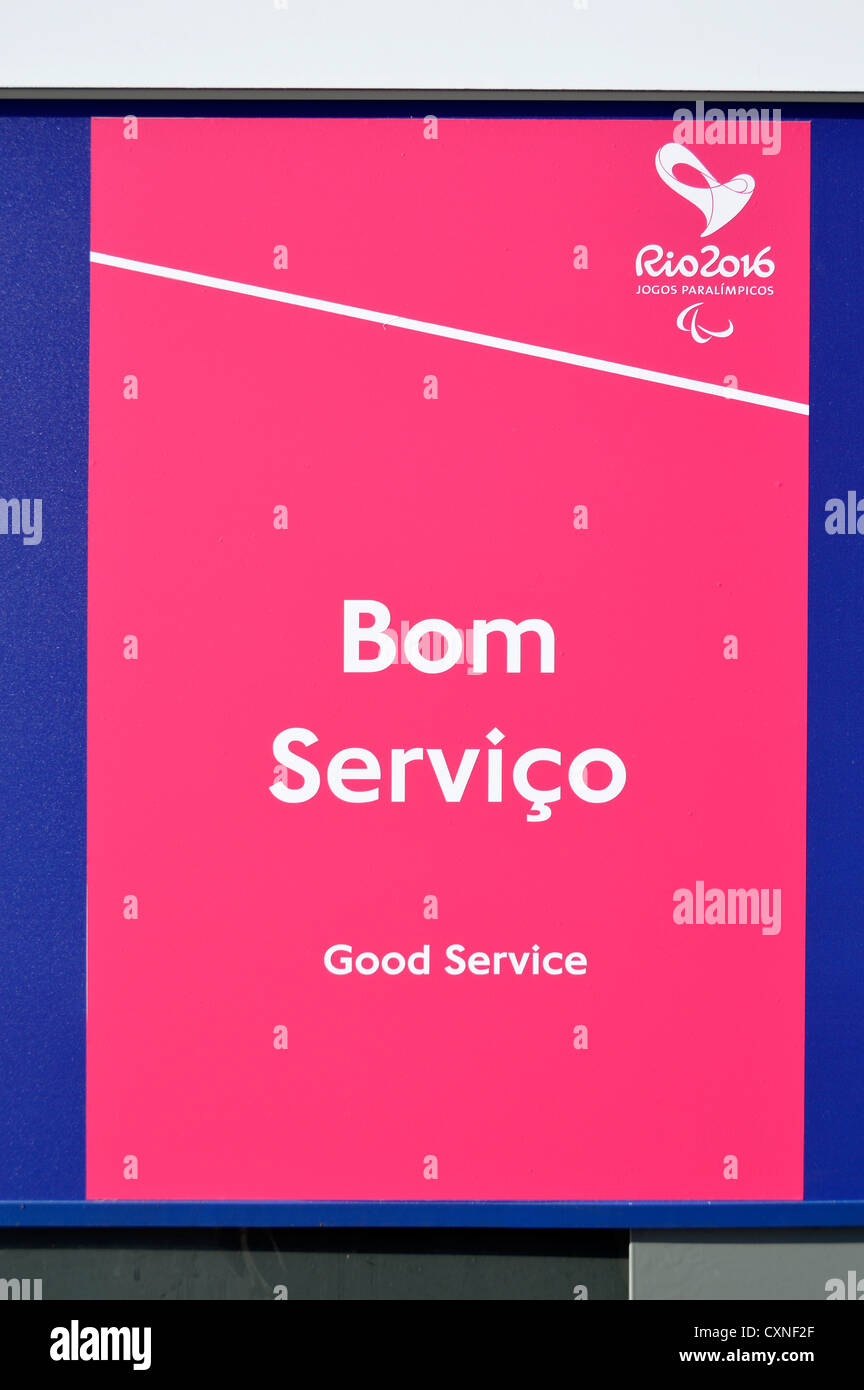 Stazione di Stratford Station poster riferendosi a Rio de Janeiro 2016 Olimpiadi Foto Stock