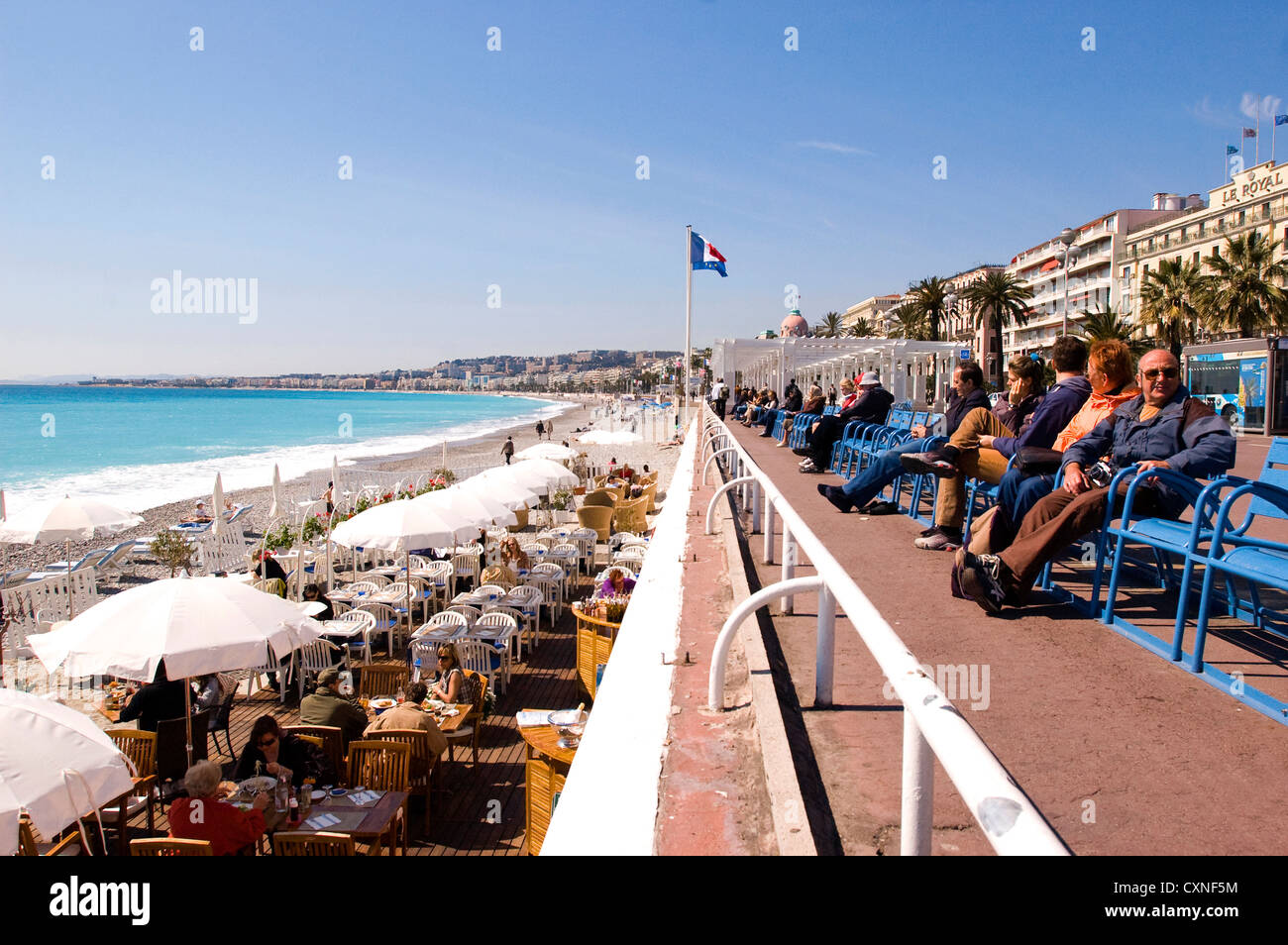 Europa francia Nizza Promenade des Anglais Foto Stock