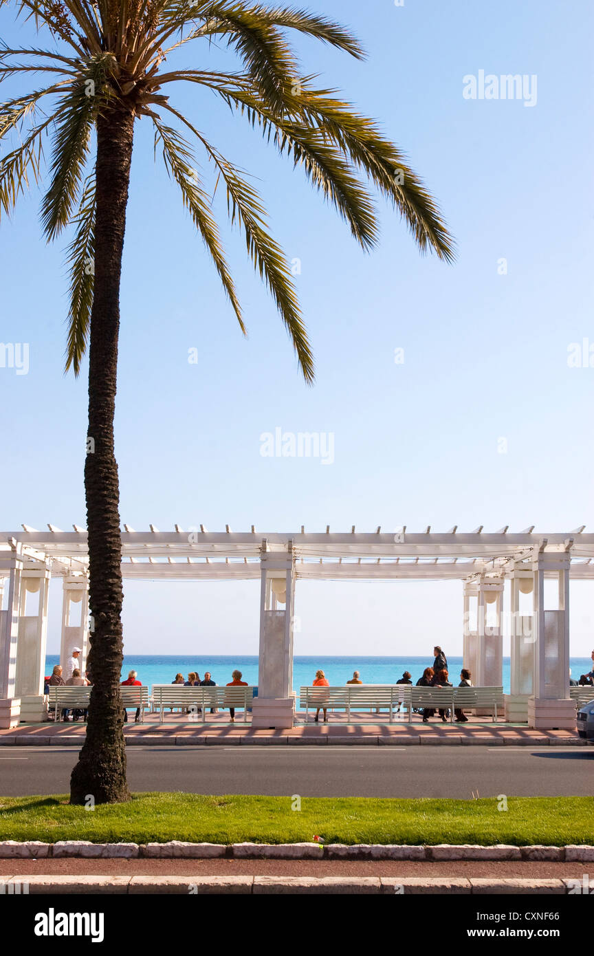 Europa francia Nizza Promenade des Anglais Foto Stock