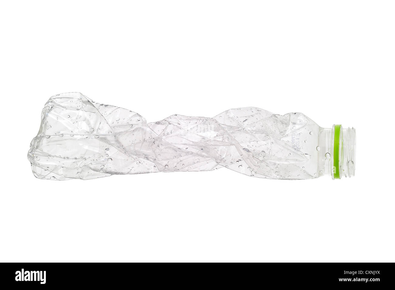 Bottiglia di acqua sul riciclo isolato Foto Stock