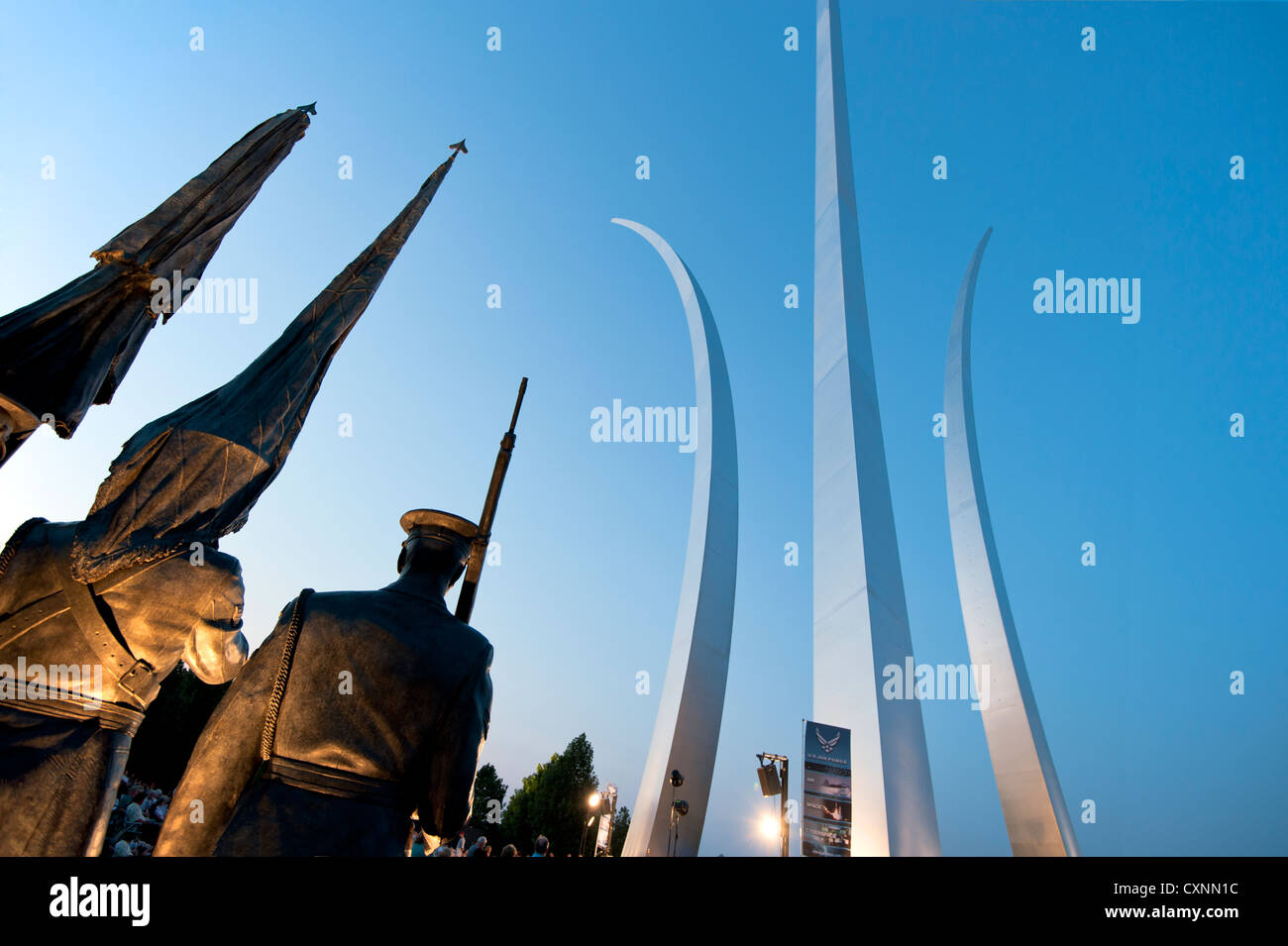 US Air Force Memorial ad Arlington in Virginia vicino a Washington DC. Foto Stock