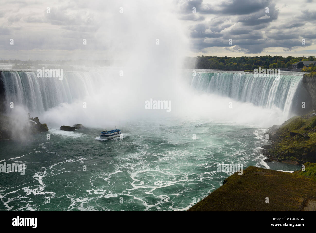 La Domestica della Foschia in barca per visite guidate presso le cascate Horseshoe niagara ontario canada Foto Stock