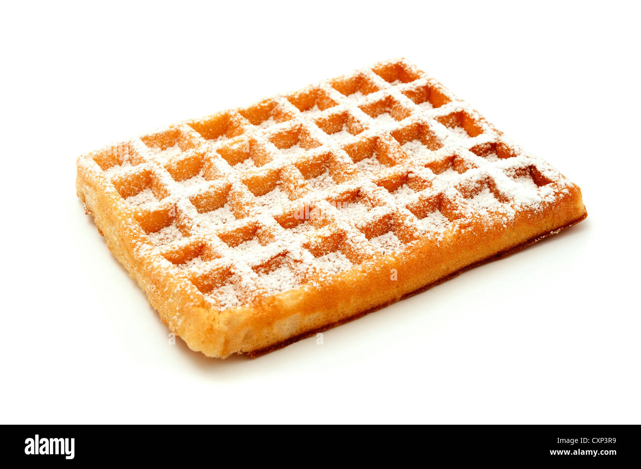 American waffle su sfondo bianco Foto Stock