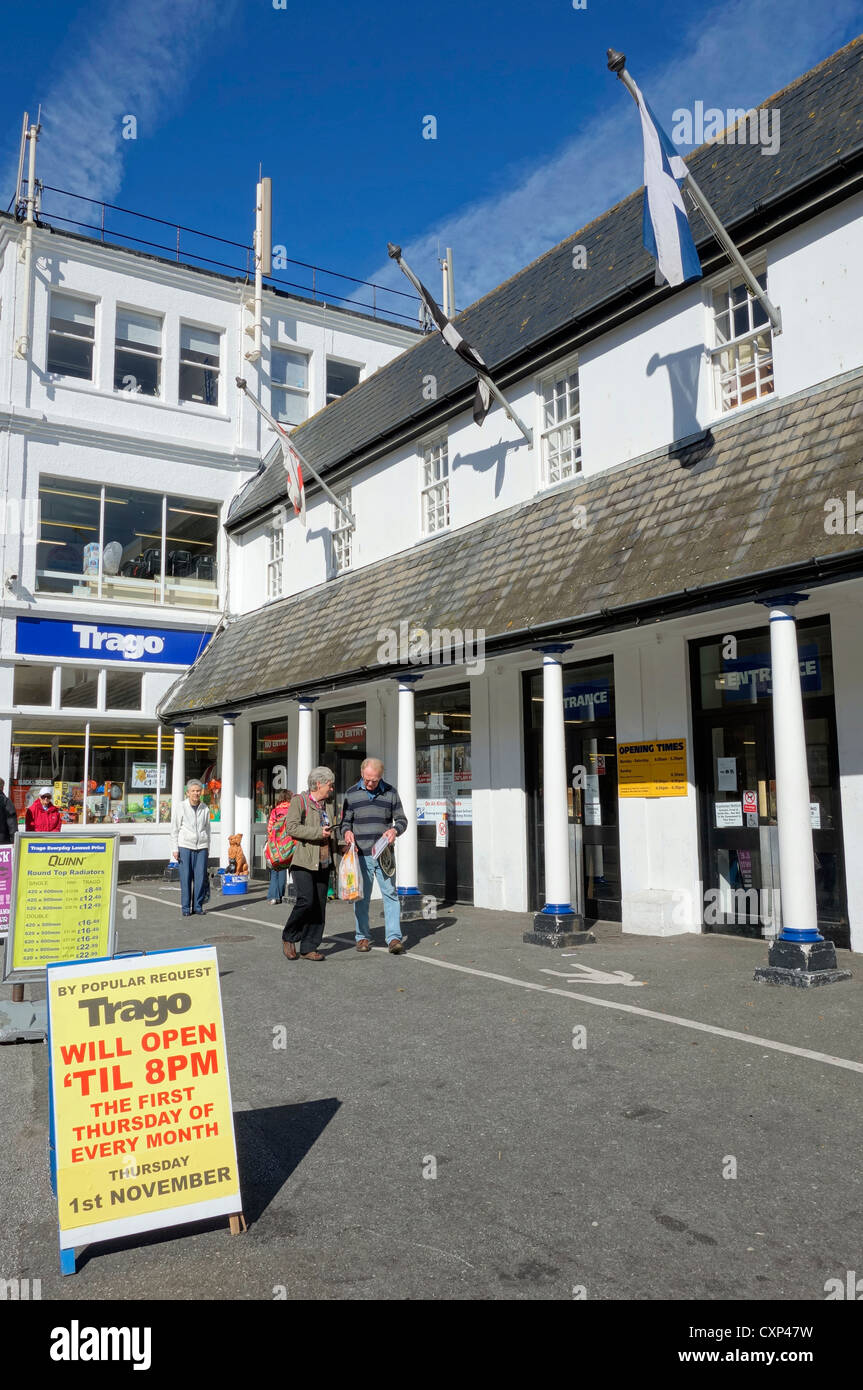 Mulini trago shop in Falmouth, Cornwall Regno Unito. Foto Stock