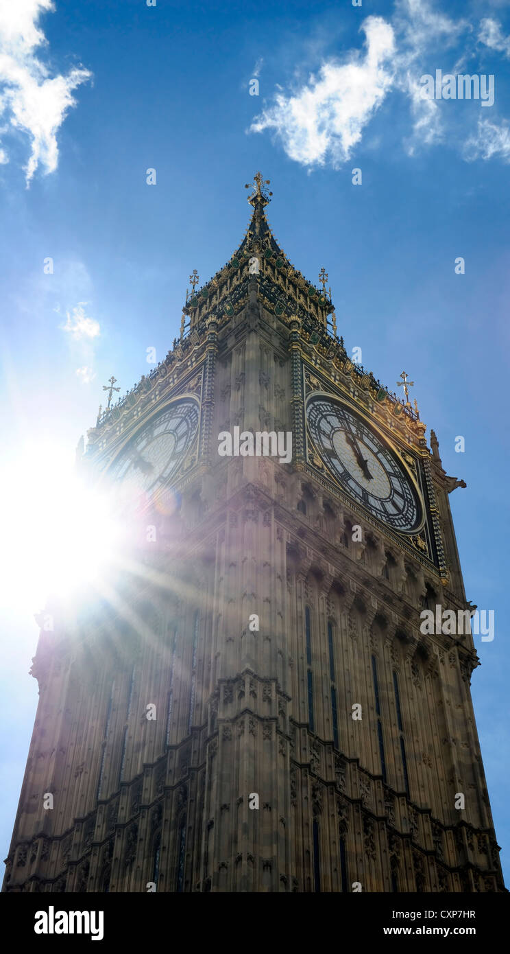 Big Ben Clock Tower Londra Regno Unito icona icona simbolo simbolismo Foto Stock