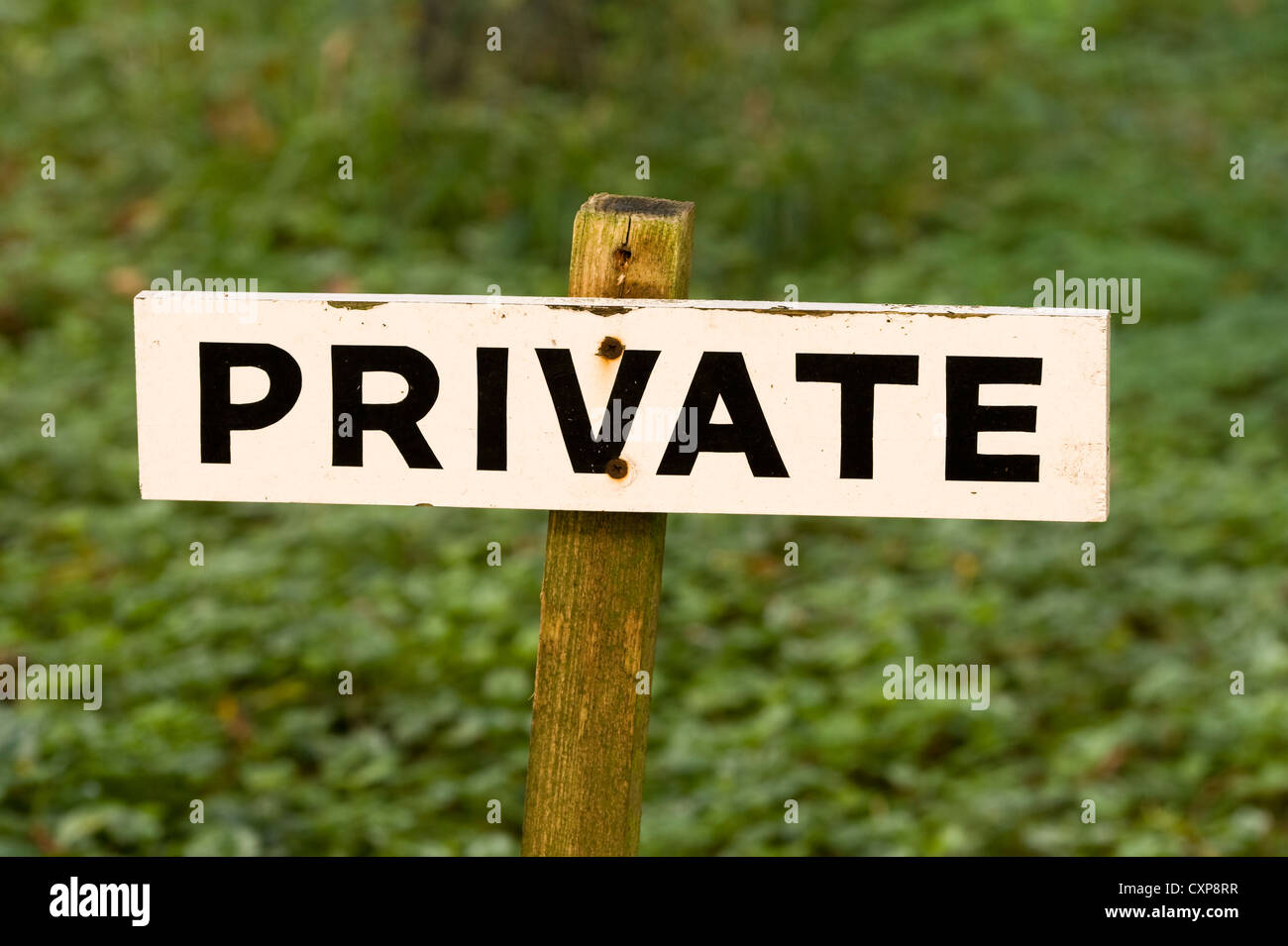 segno privato Foto Stock