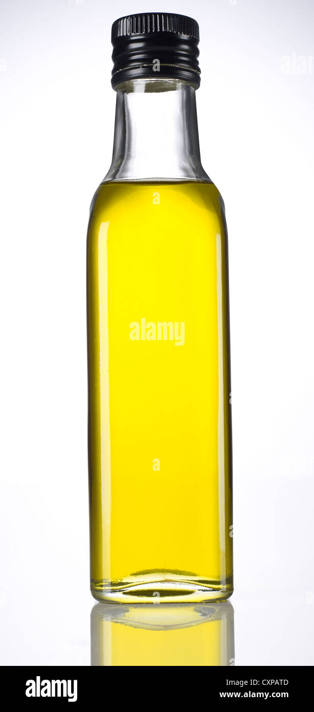 Bottiglia di Olio di Oliva Foto Stock