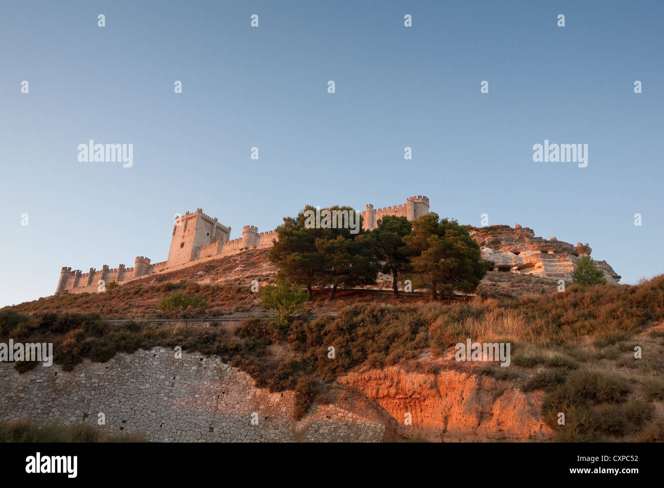 Al castello Peñafiel - Peñafiel, provincia di Valladolid Castiglia e León, Spagna Foto Stock