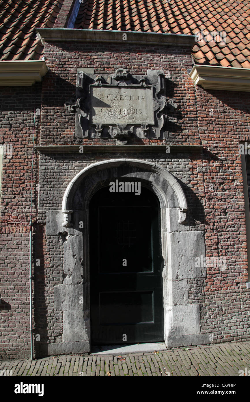 Saint caecilia gasthuis,convento,monastero,museo boerhaave.Leiden.Netherlands Foto Stock