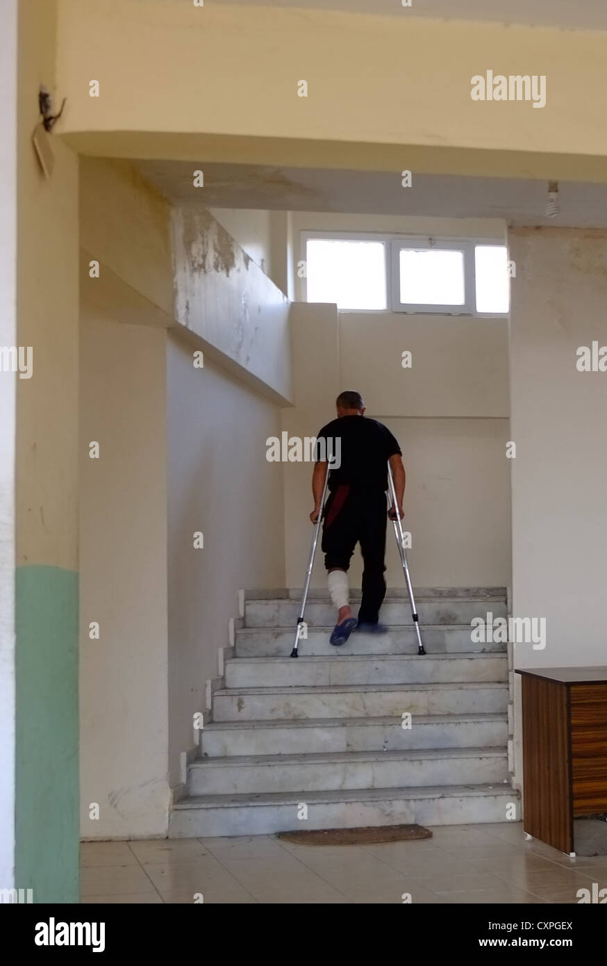 In un segreto effettuare il cambio ospedale vicino alla Turchia e di frontiera siriana un hotel è stata comaderar per essere utilizzato per il siriano libertà fi Foto Stock