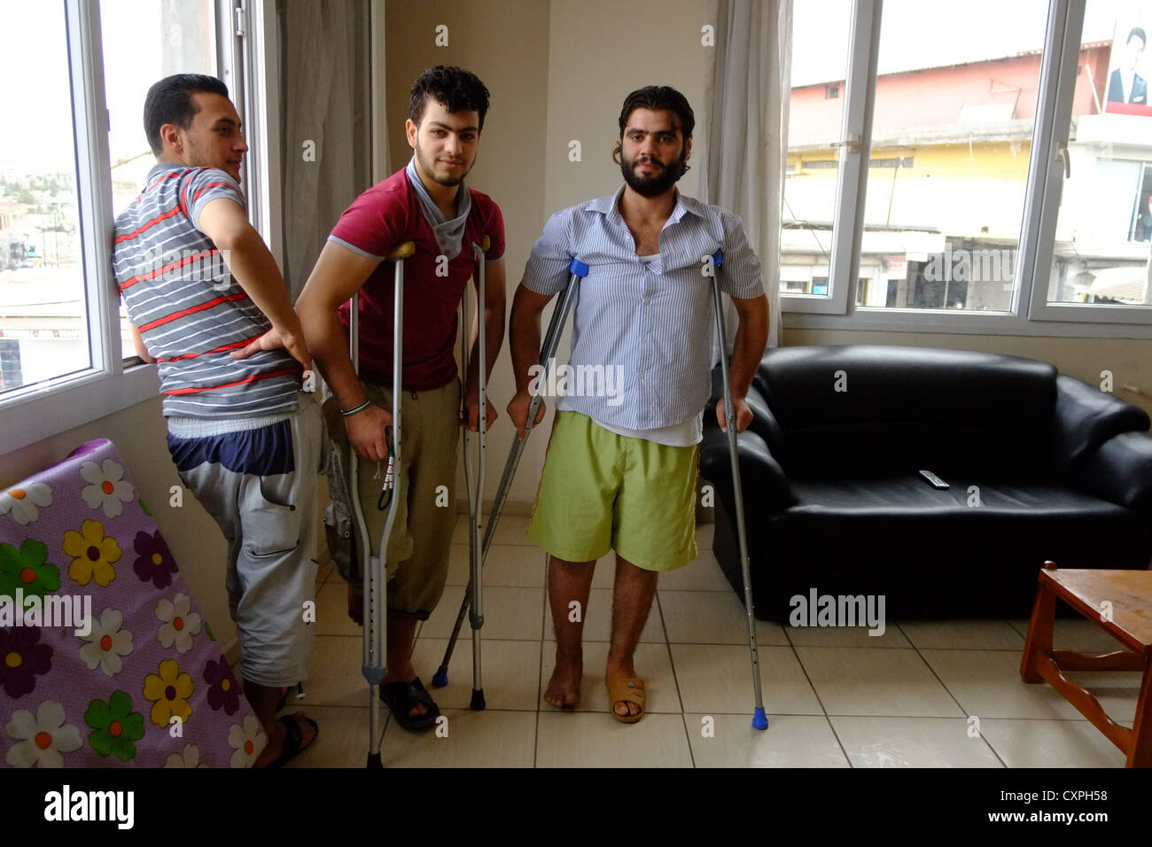 In un segreto effettuare il cambio ospedale vicino alla Turchia e di frontiera siriana un hotel è stata comaderar per essere utilizzato per il siriano libertà fi Foto Stock