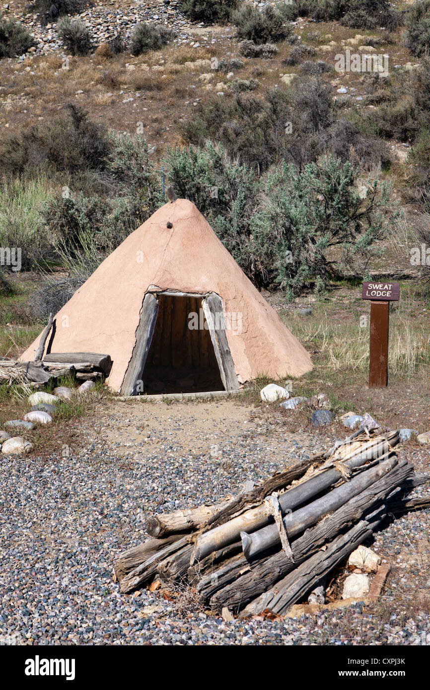 Il sudore Lodge, Rovine di salmone & Heritage Park, salmone Homestead, Nuovo Messico Foto Stock